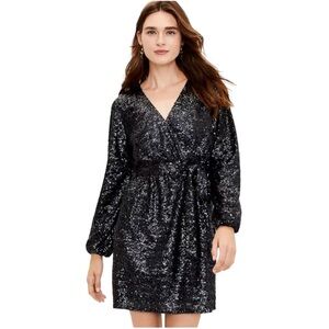 NWT Loft Black Sequin Dress Size 14